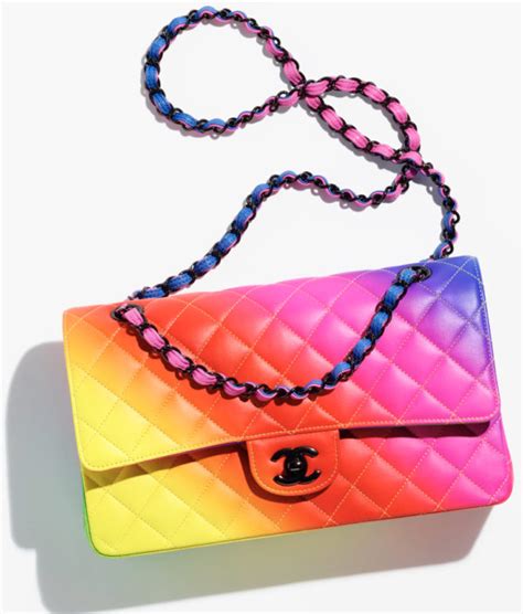 chanel flower bag|chanel rainbow flap bag.